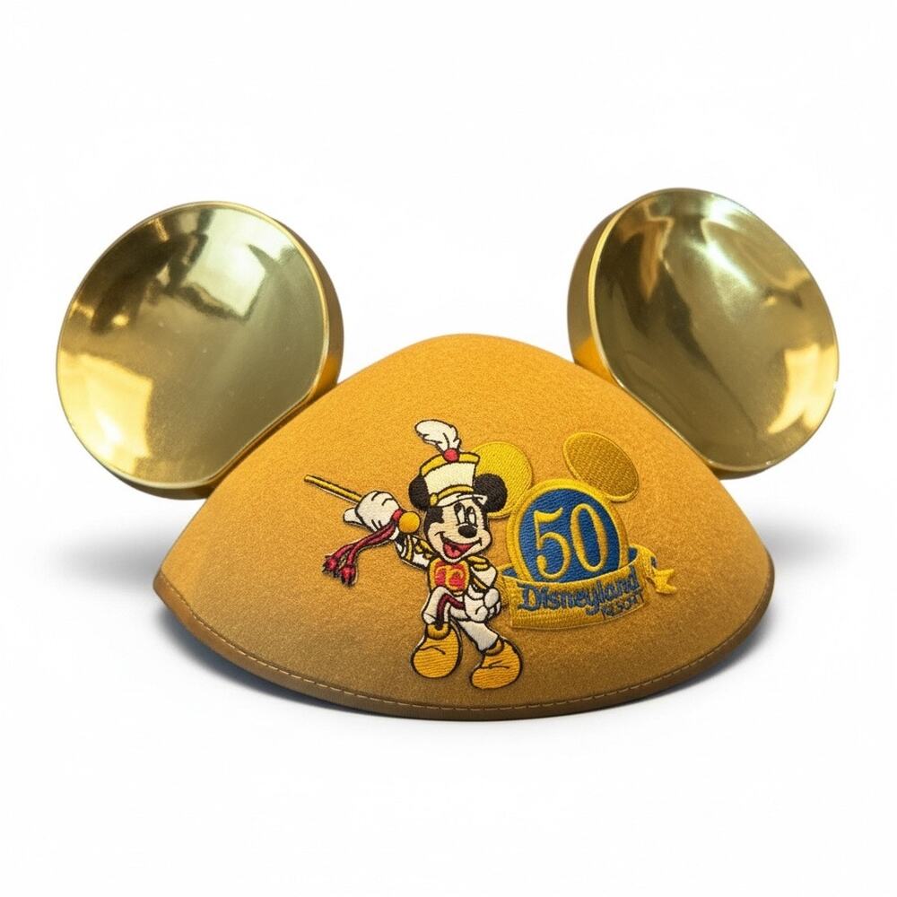 Disney Parks Disneyland 50th Anniversary Gold Mickey Mouse ear hat